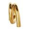12" Gold Ceramic Abstract Rounded Loop Sculpture